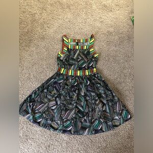 Colorful Striped Kids Dress